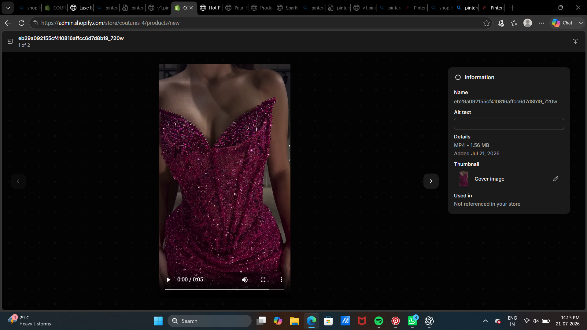 Deep magenta off-shoulder crystal beaded sequin evening gown with embellished bodice